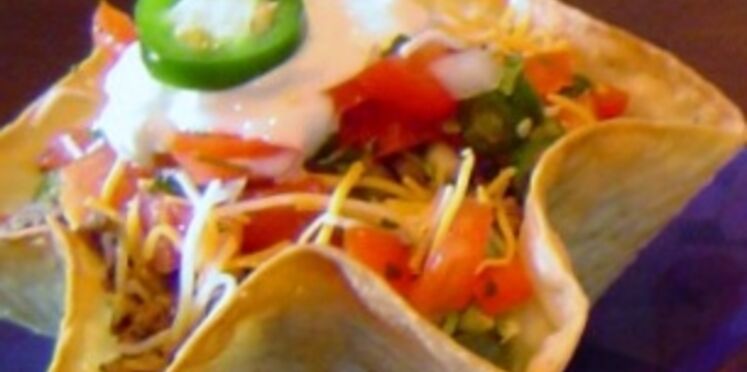 Bol à salade mexicaine comestible