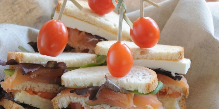 Club sandwichs saumon-chèvre