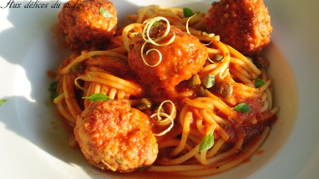 Spaghettis aux boulettes de viande à la marocaine - Etal des Epices