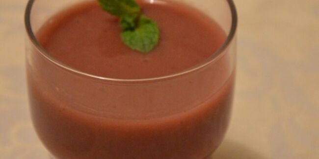 Smoothie framboise-menthe