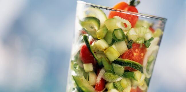 Salade de légumes minceur en verrine