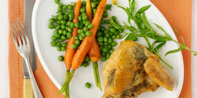 Poulet petits pois carottes facile : découvrez les recettes de Cuisine  Actuelle