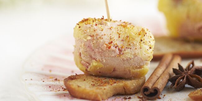 Bonbons de foie gras aux fruits secs