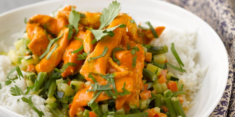 Curry vert de porc aux légumes
