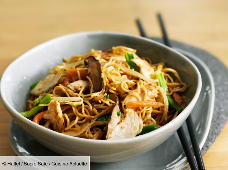Nouilles chinoises sautées au porc facile : découvrez les recettes de  Cuisine Actuelle