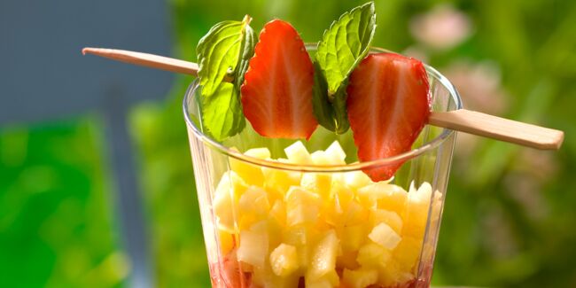 Gaspacho ananas et fraises