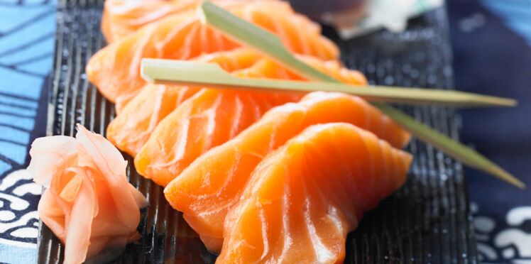 Sashimi de saumon