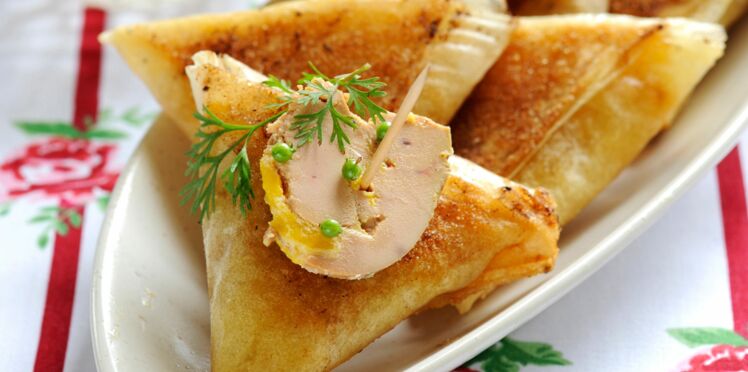 Samossas de foie gras aux épices