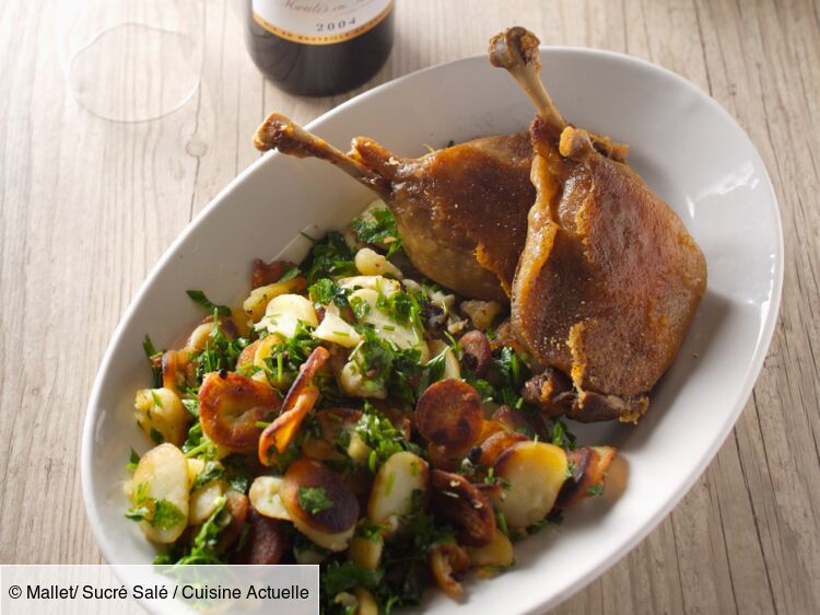 Confit de canard aux pommes de terre sautées facile : découvrez les  recettes de Cuisine Actuelle