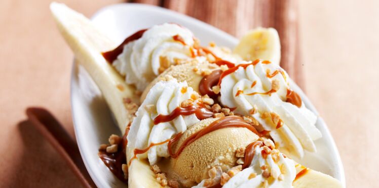 Banana split à la crème de caramel facile : découvrez les recettes de Cuisine Actuelle