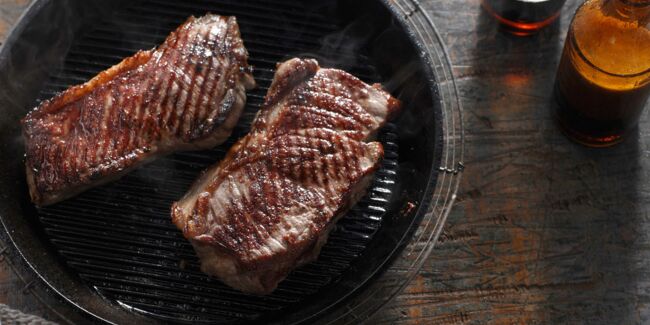 Steak grillé