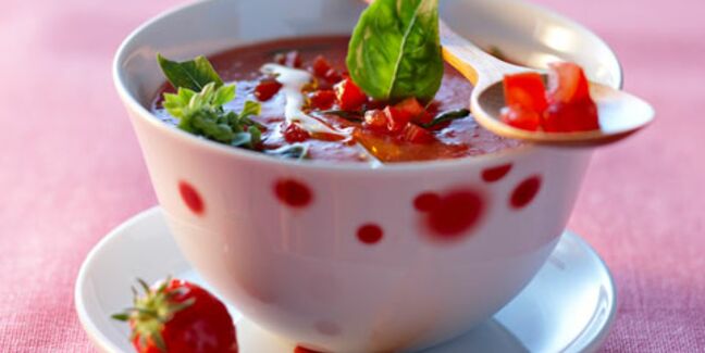 Soupe tomates et fraises