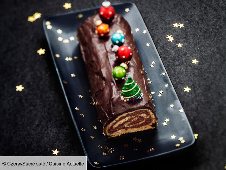Bûche de Noël au chocolat noir : découvrez les recettes de Cuisine Actuelle