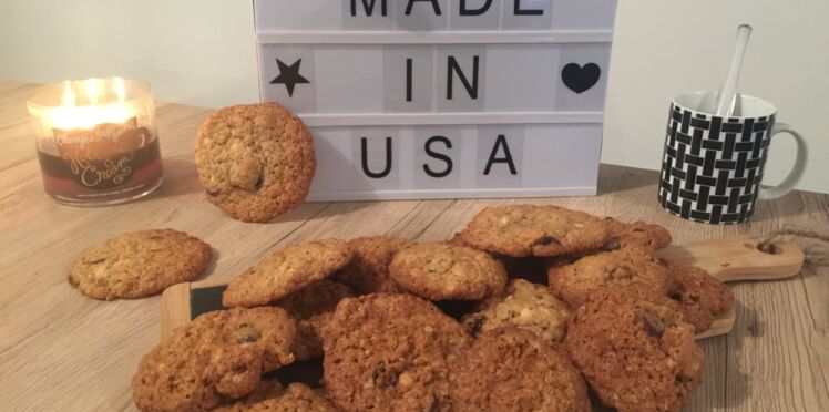 Maxi cookie américain léger aux flocons d'avoine