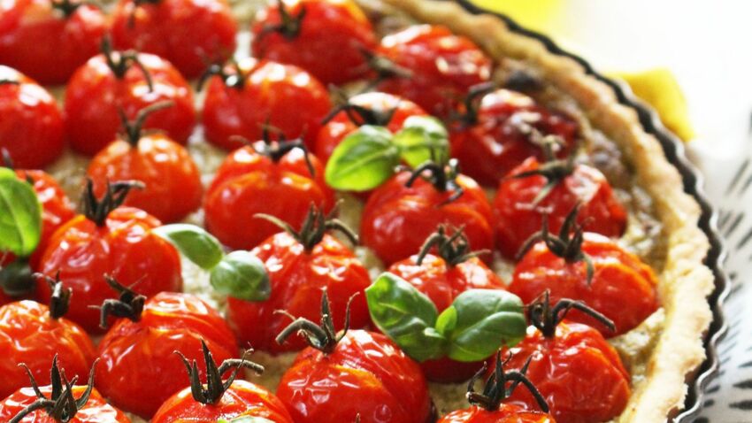 Tarte aux Tomates, Pesto et Carré frais