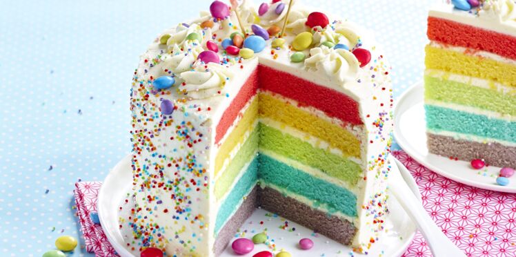 Rainbow Cake Special Anniversaire Facile Decouvrez Les Recettes