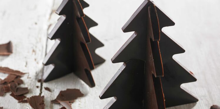 Sapins de Noël en chocolat