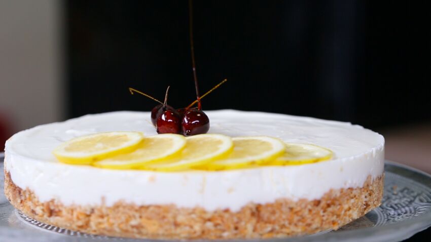 Cheesecake citron-praliné