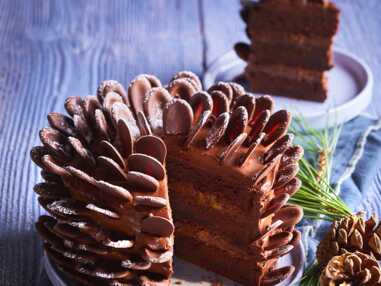 Défi pâtisserie de janvier : le gâteau pomme de pin, chocolat, clémentine