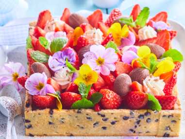 Défi pâtisserie de mai : Tarte jardin à la fraise