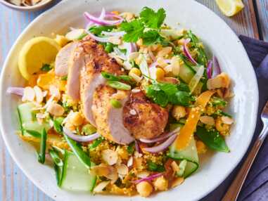 Nos meilleures recettes de salades avec du poulet 