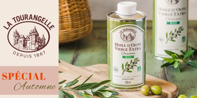 De l’huile d’olive vierge extra Bio Classique La Tourangelle pour assaisonner vos plats !