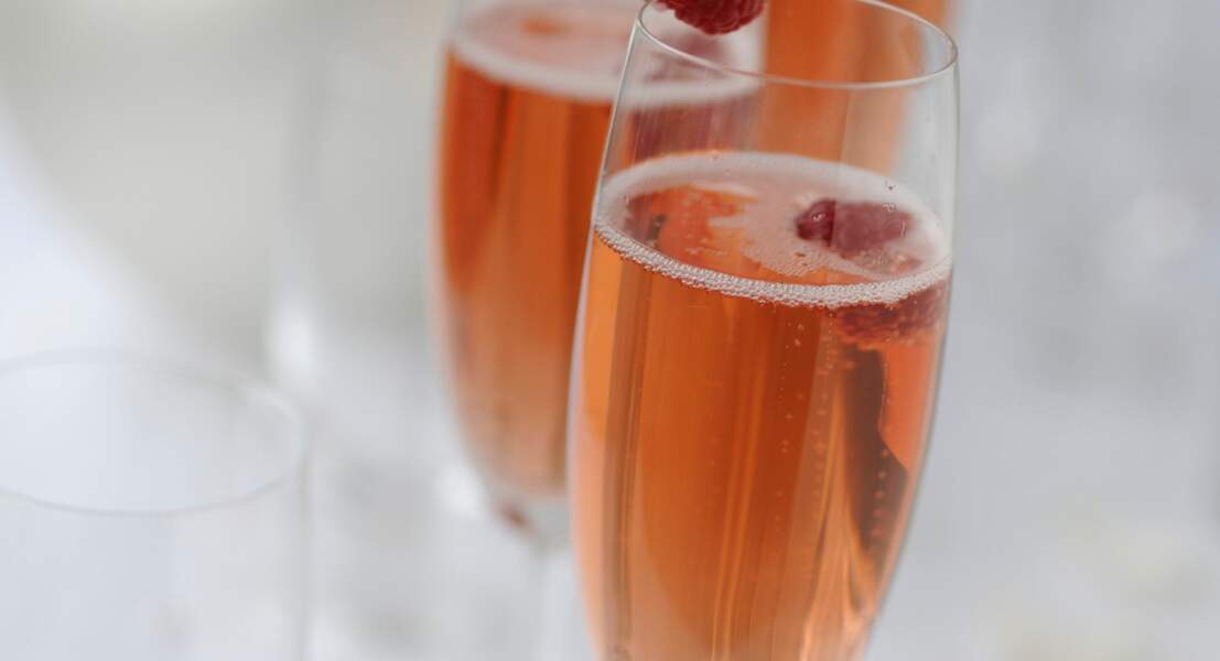 Cocktail de Champagne à la framboise