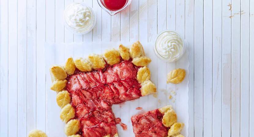 Tarte aux fraises cuites
