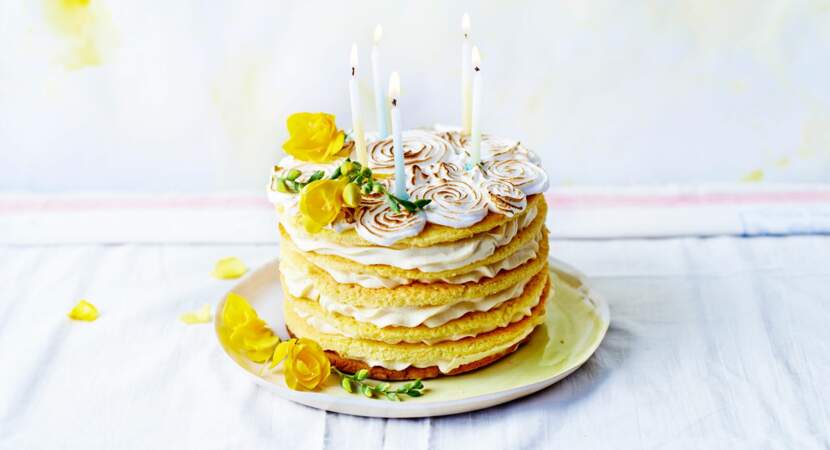 Gâteau d'anniversaire au lemon curd