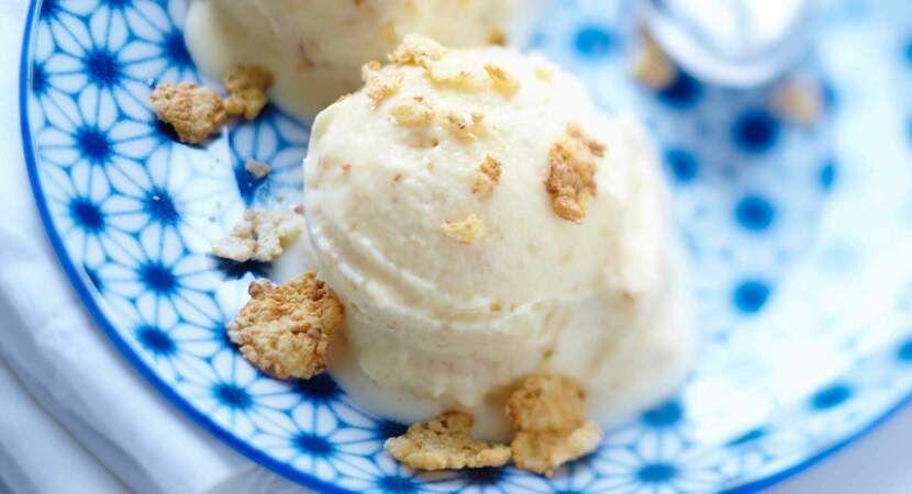 Glace crunchy au fromage blanc