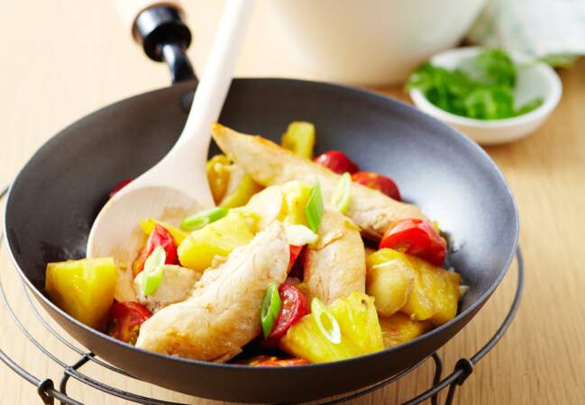 Poulet basquaise au wok