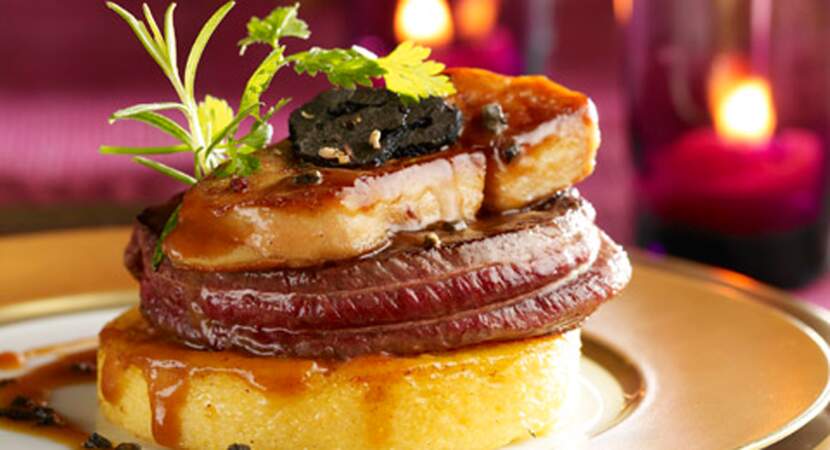 Tournedos de biche au foie gras et à la truffe