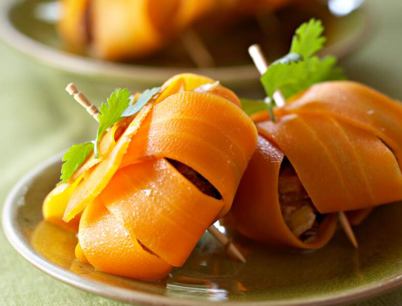 Ballotins de carottes au porc confit