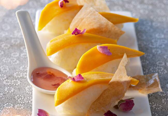 Les sushis de mangue rose