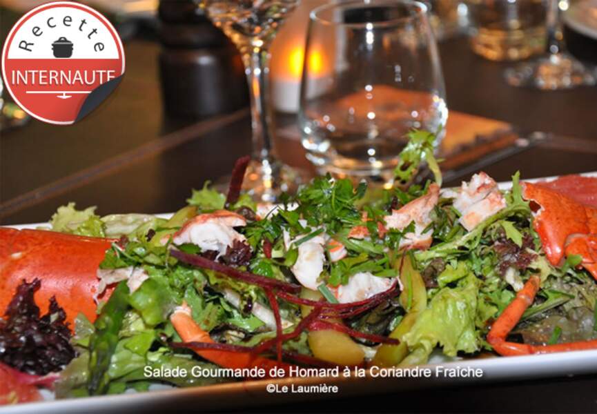 La salade gourmande de homard à la coriandre fraîche de Laumière