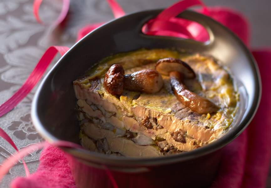 La terrine de foie gras aux cèpes