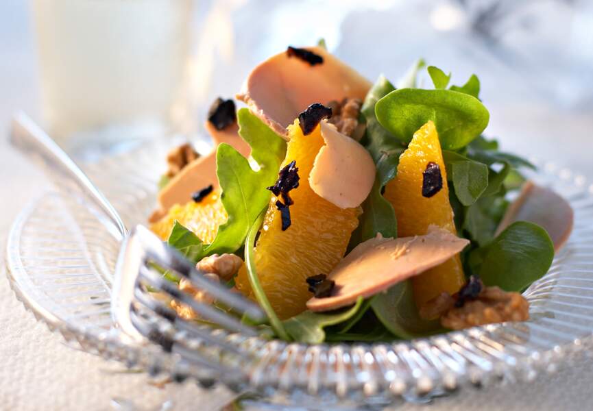 Salade de foie gras à l’orange
