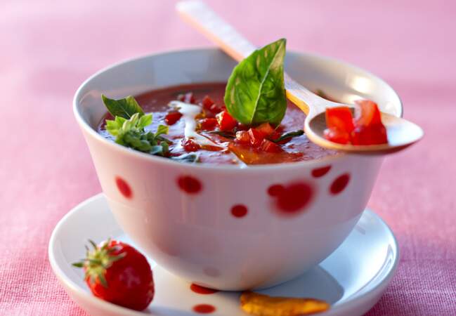Soupe tomates et fraises 