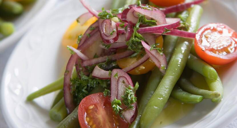Salade de haricots verts à la tomate