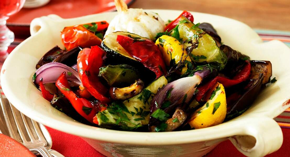 Salade de légumes rôtis au four