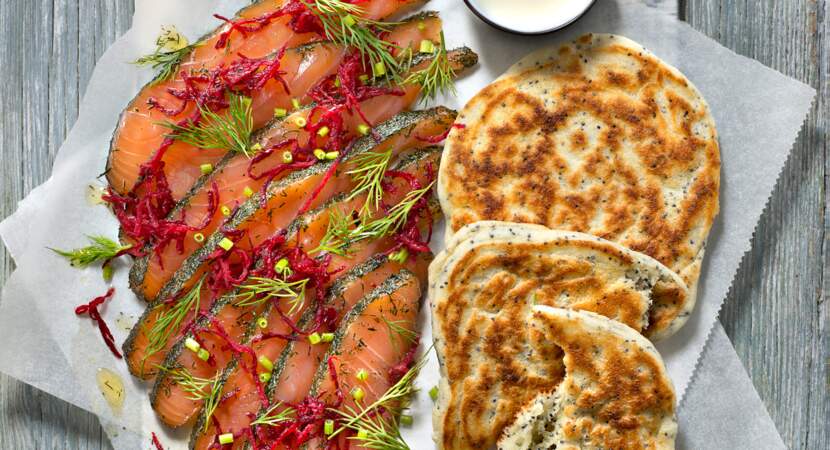 Tartines suédoises au saumon