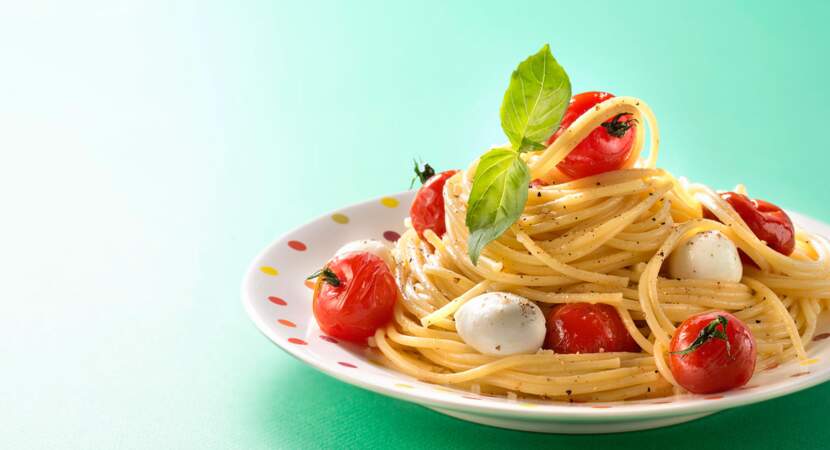 Spaghettis tomate-mozzarella