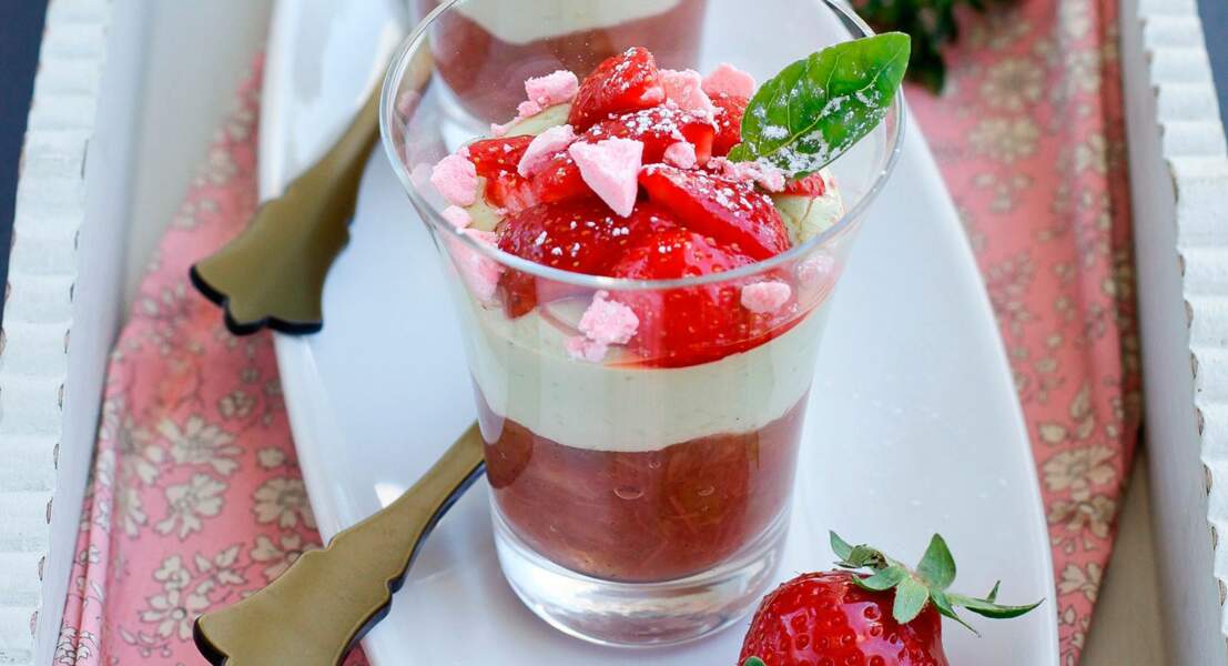 Verrine fraise rhubarbe
