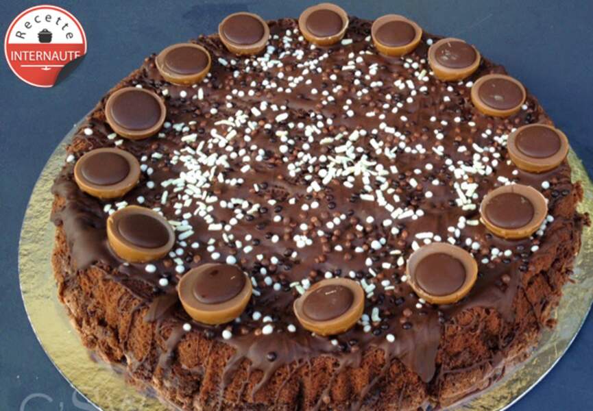 Le gâteau fondant au chocolat noir et toffifees de Cigi