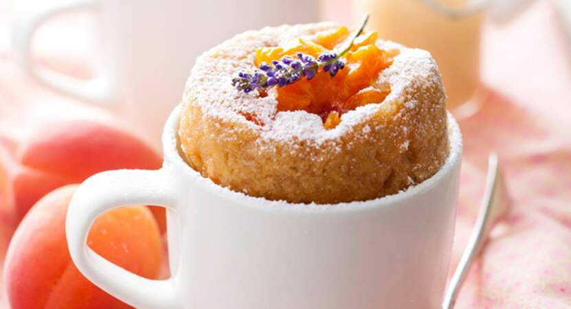 Mug cake aux abricots