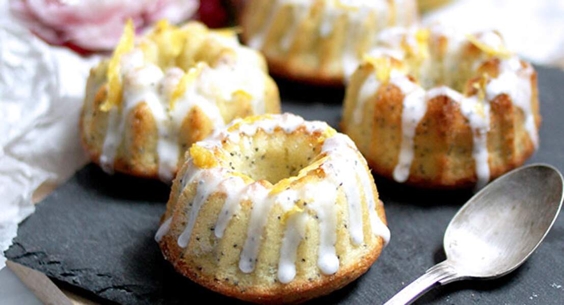 Mini-bundt, cakes citron-pavot