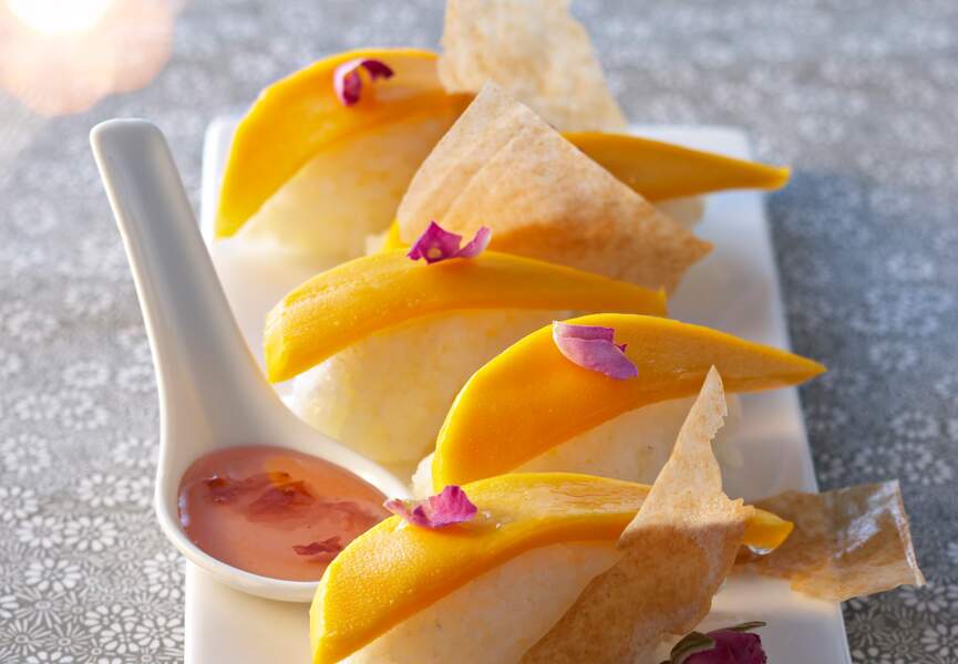 Menu 3 : Sushis de mangue et rose