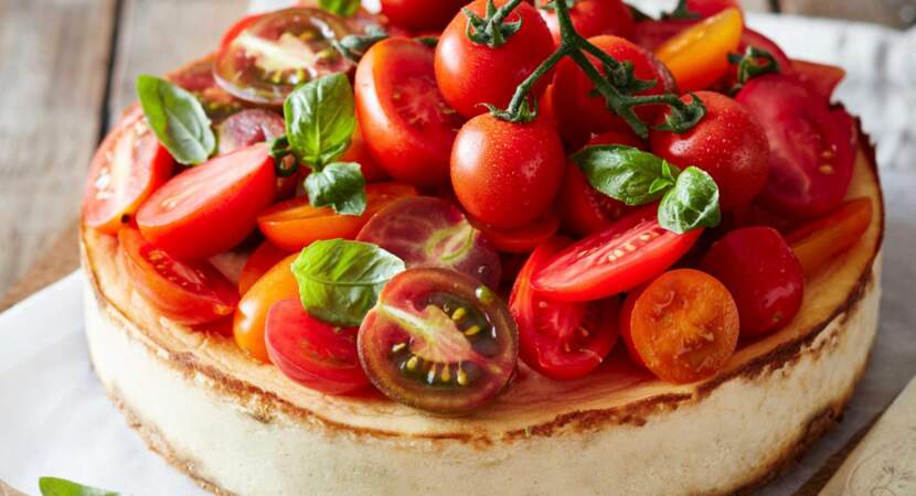 Cheesecake ricotta tomates cerise