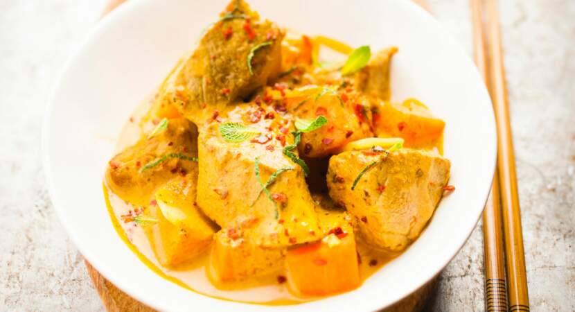 Veau et patate douce au curry