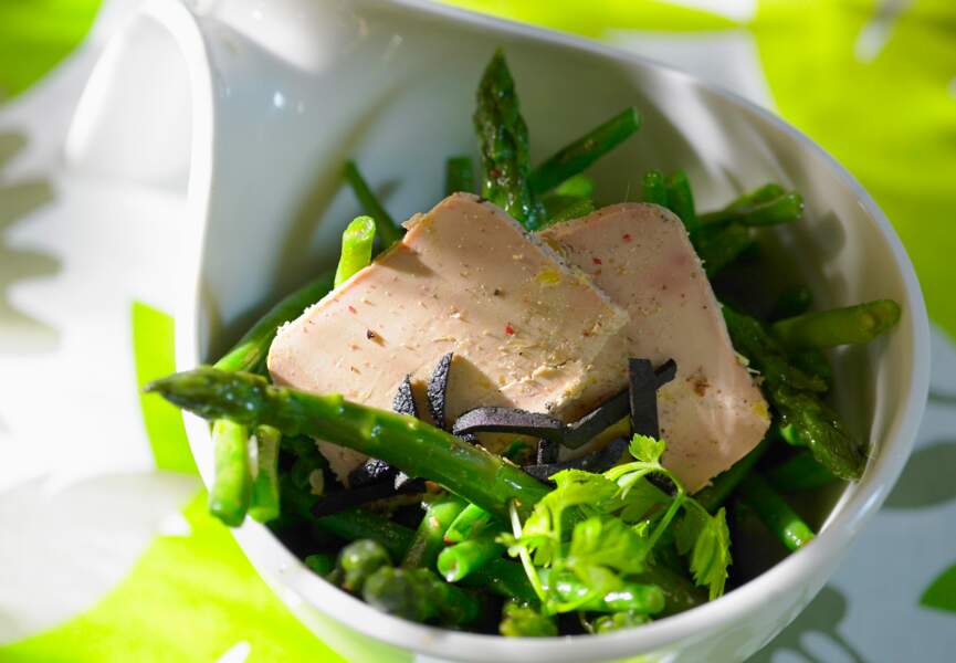 Salade gourmande au foie gras